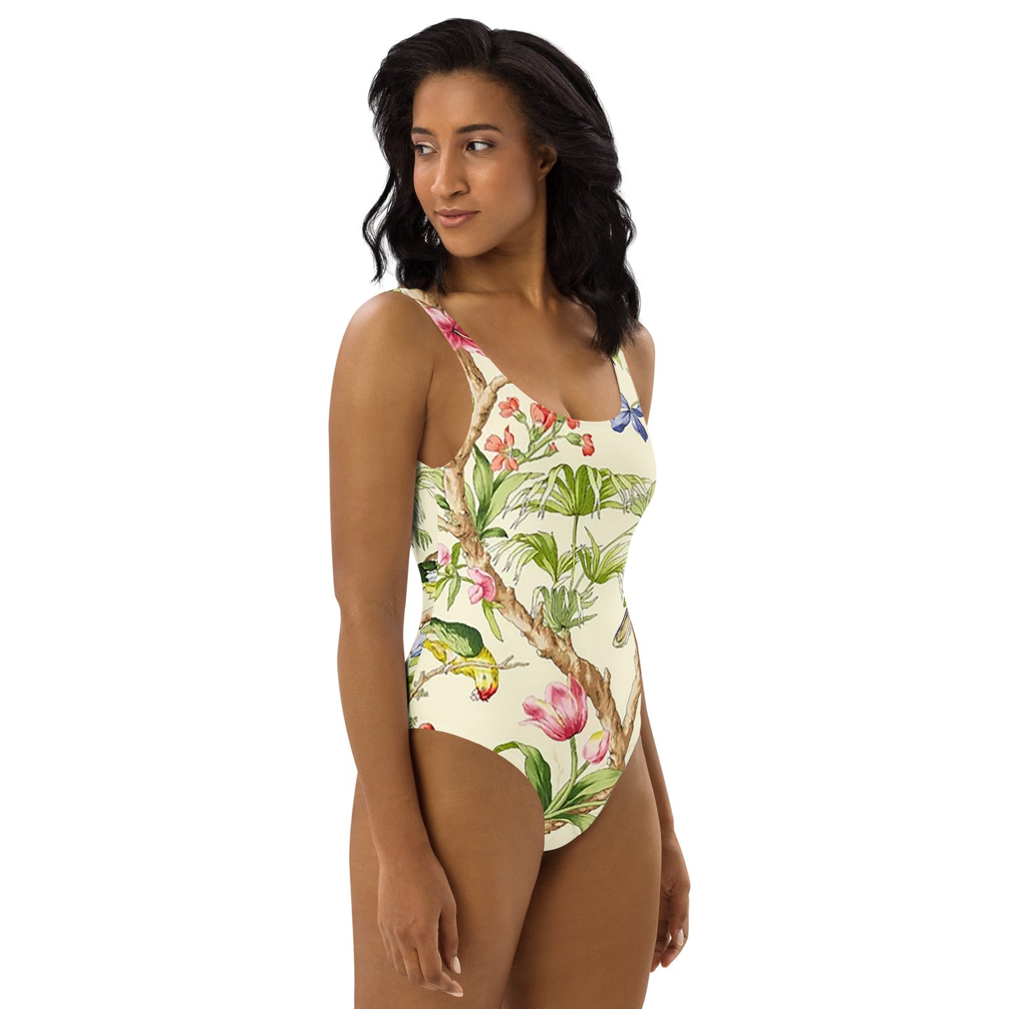 One-Piece Birds Swimsuit
