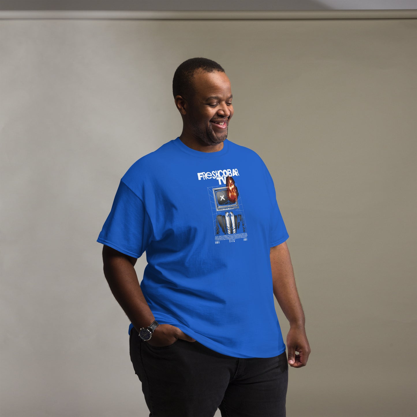 Freshcobar Flame TV table Unisex classic tee