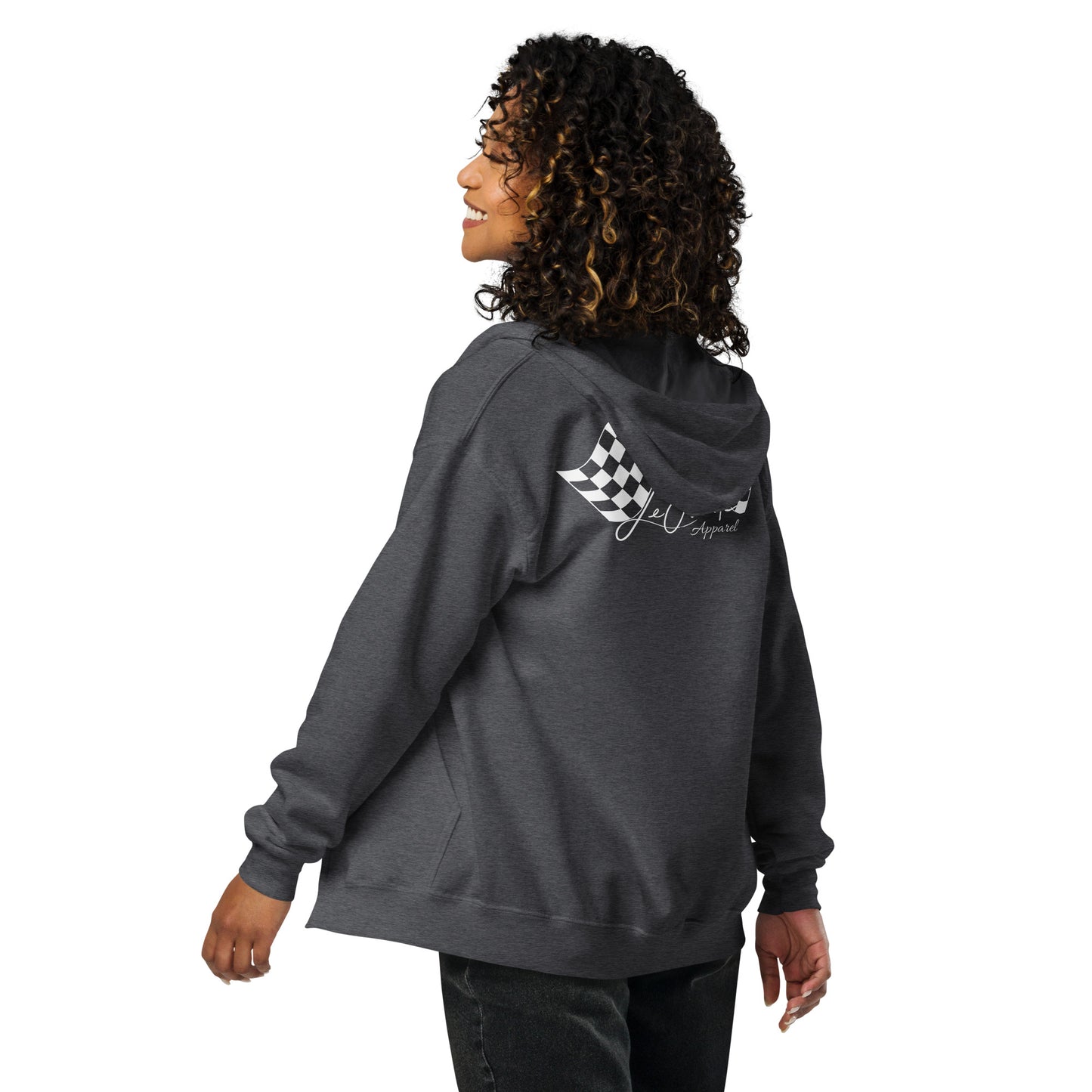 LeMack Apparel II (Racing) Flag Unisex heavy blend zip hoodie