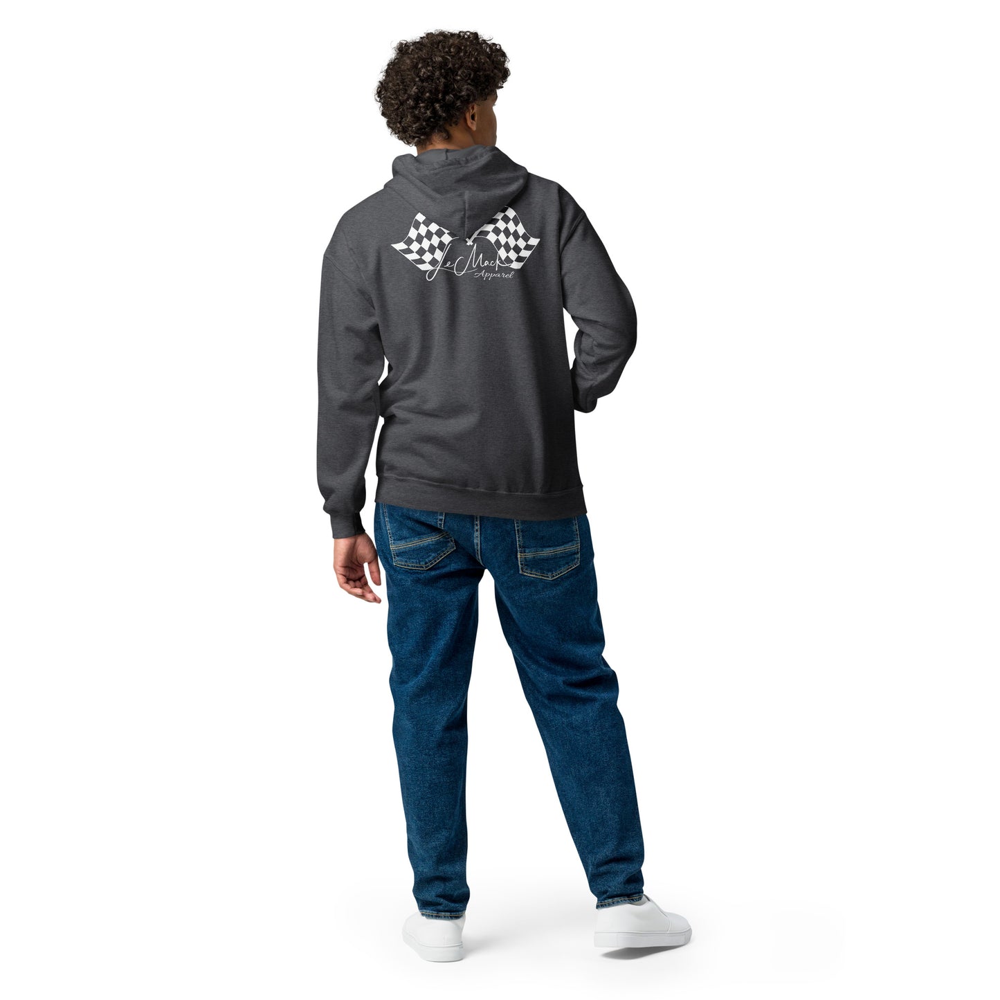 LeMack Apparel II (Racing) Flag Unisex heavy blend zip hoodie