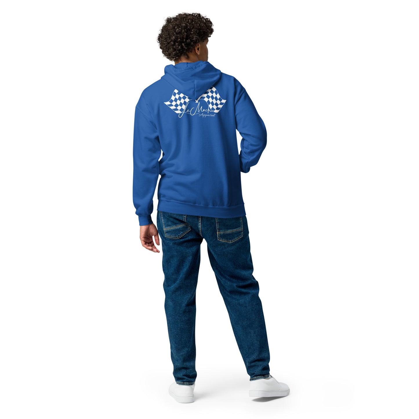 LeMack Apparel II (Racing) Flag Unisex heavy blend zip hoodie