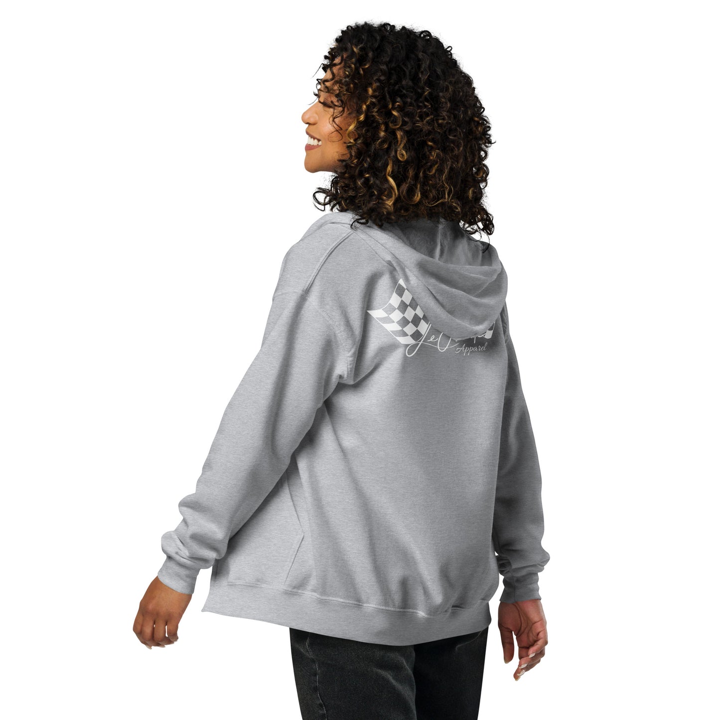 LeMack Apparel II (Racing) Flag Unisex heavy blend zip hoodie