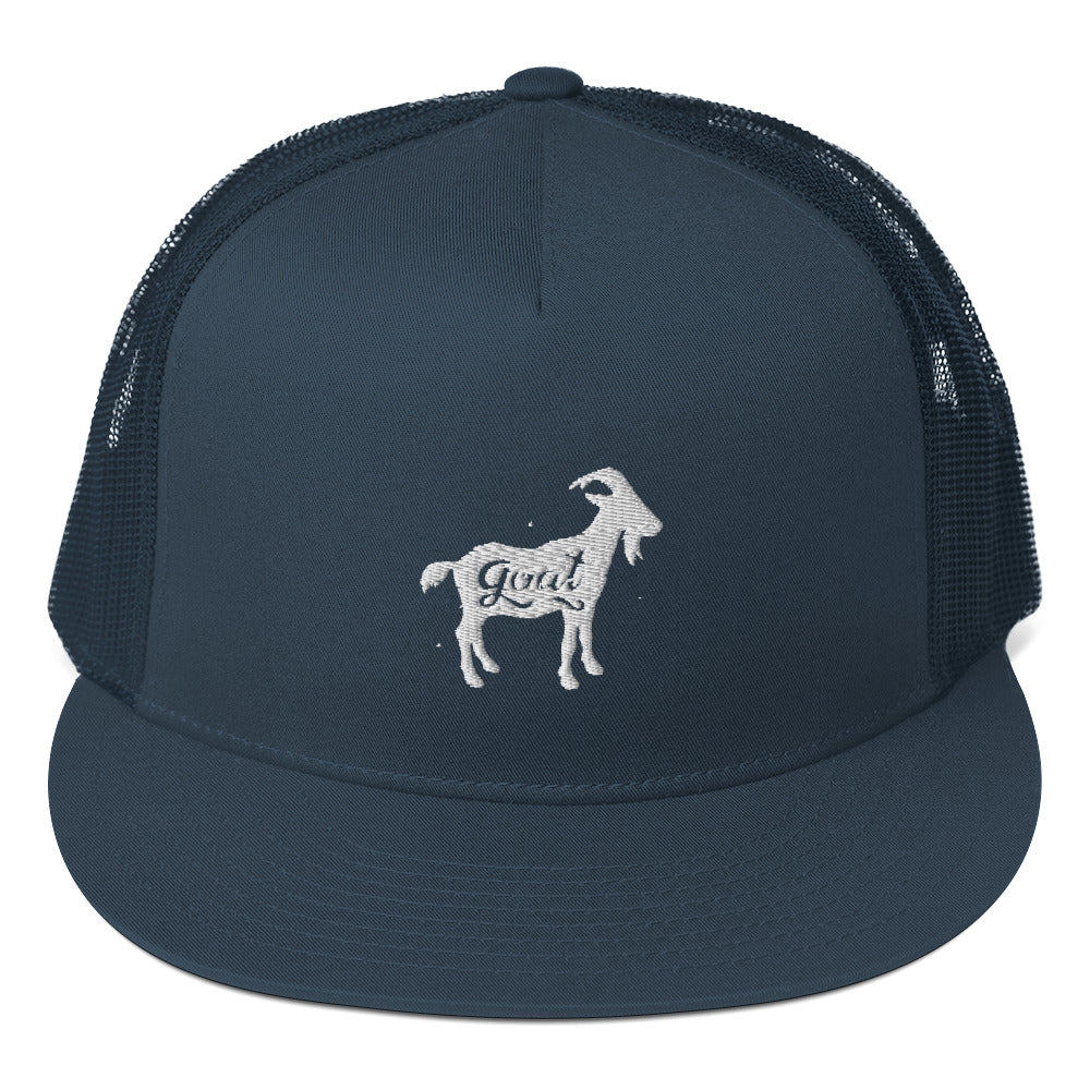GOAT White Logo Trucker Cap - LeMack