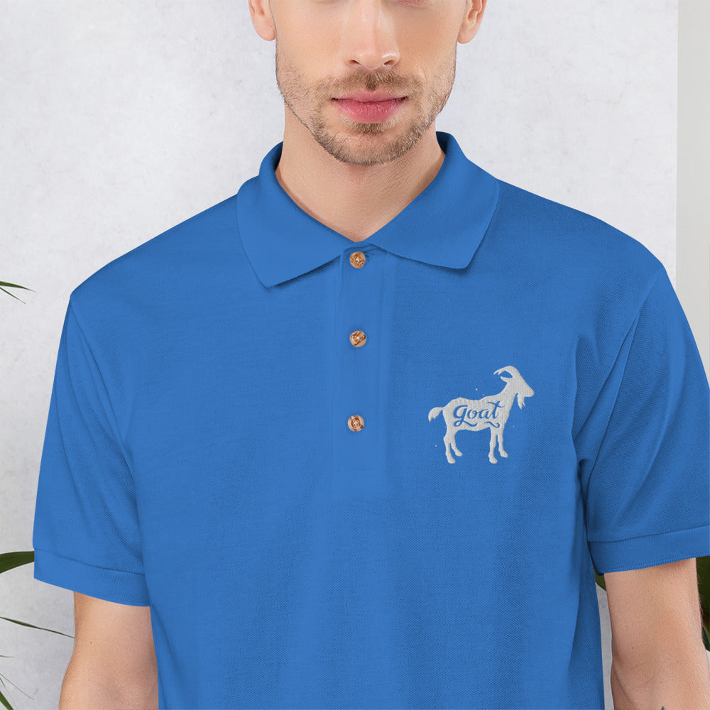 Embroidered GOAT Polo Shirt - LeMack