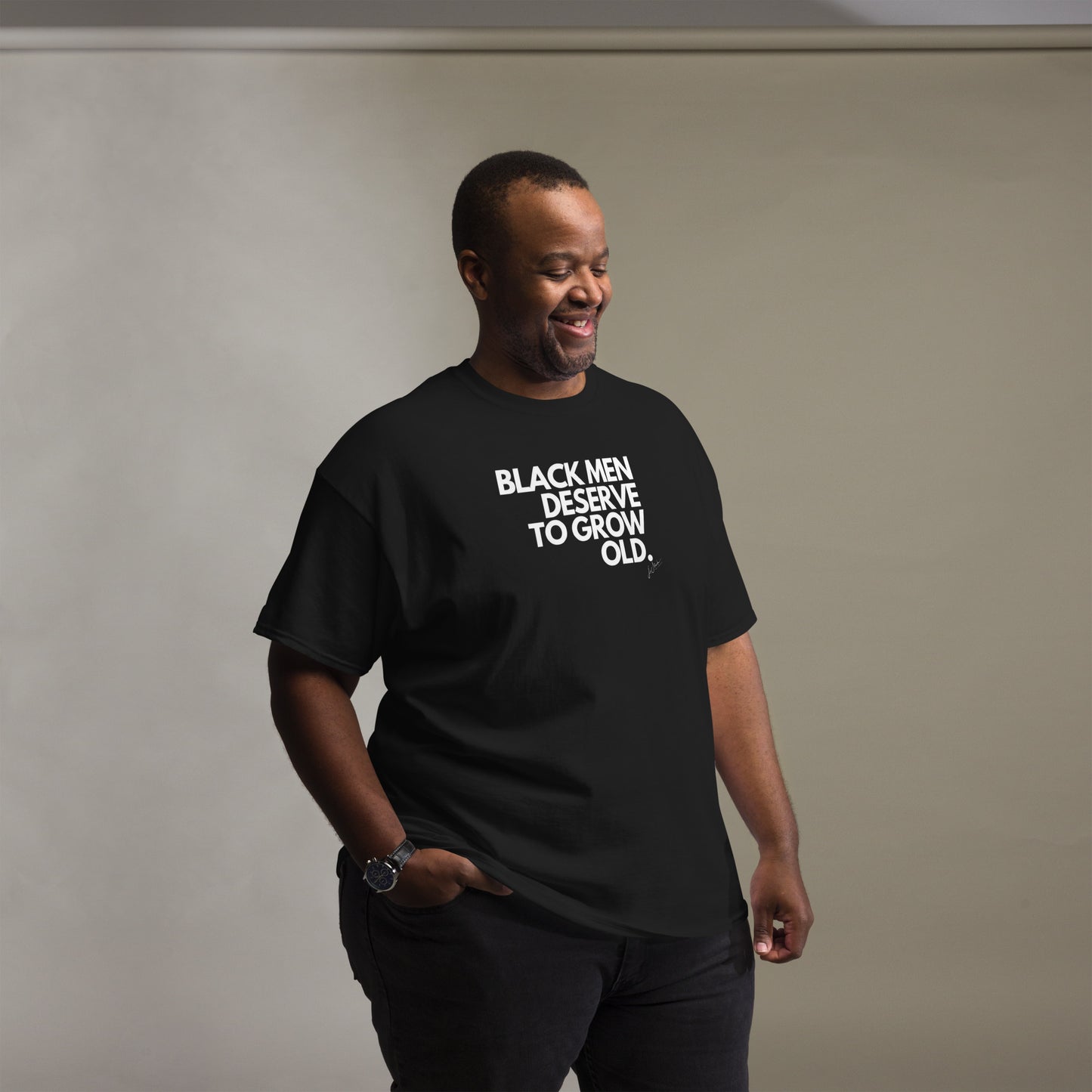 Black Men Deserve to Grow Old Men's classic tee - LeMack