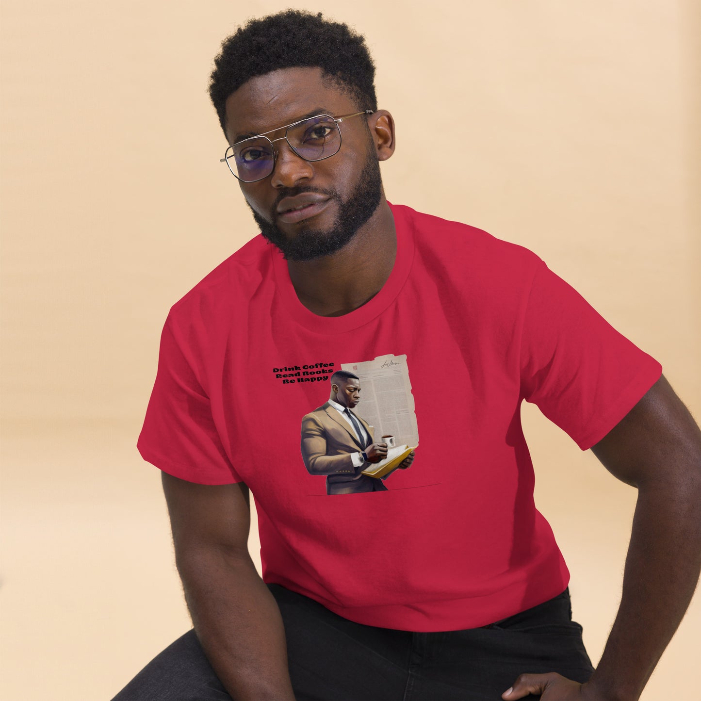Drink Coffee Read Book Be Happy Men's classic tee - LeMack