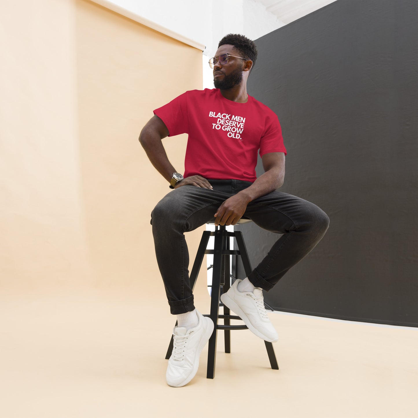Black Men Deserve to Grow Old Men's classic tee - LeMack