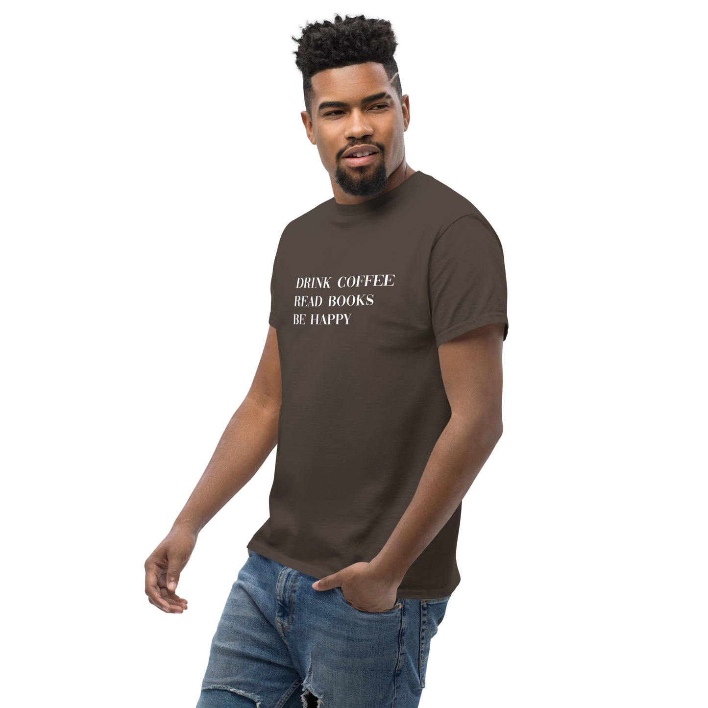Drink Coffee Read Books Be Happy Men's classic tee - LeMack
