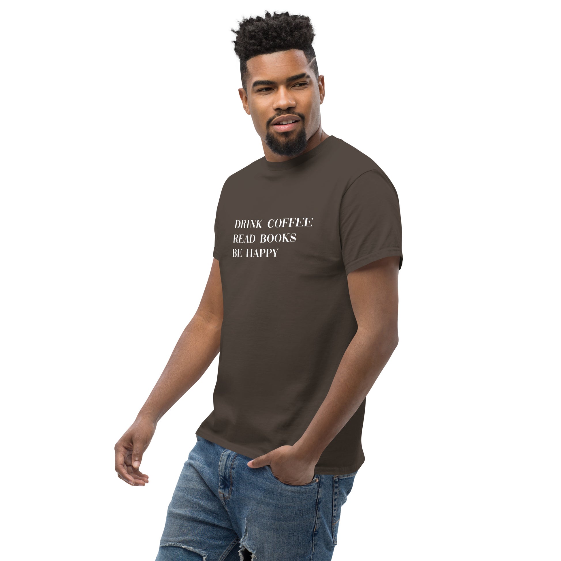 Drink Coffee Read Books Be Happy Men's classic tee - LeMack