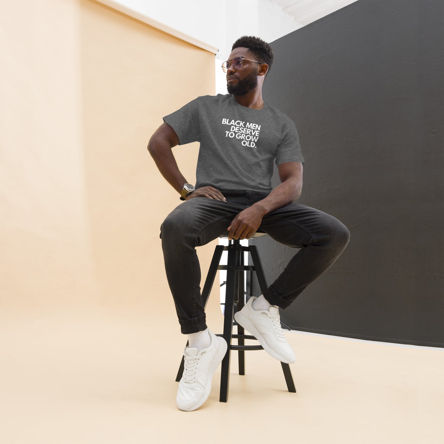 Black Men Deserve to Grow Old Men's classic tee - LeMack