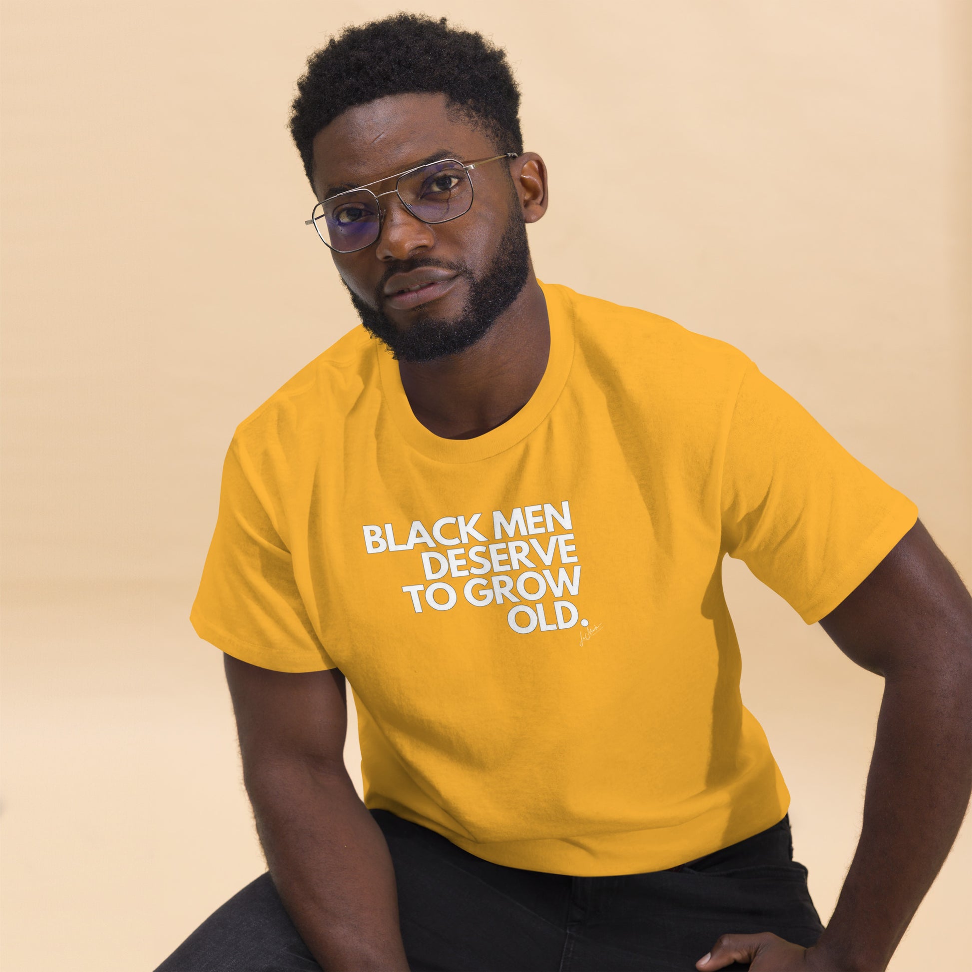 Black Men Deserve to Grow Old  Men's classic tee - LeMack