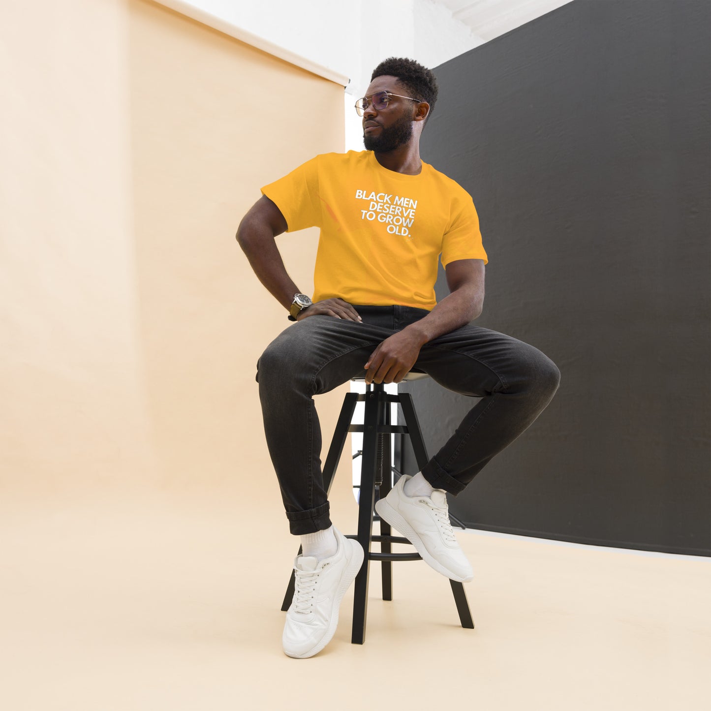 Black Men Deserve to Grow Old Men's classic tee - LeMack