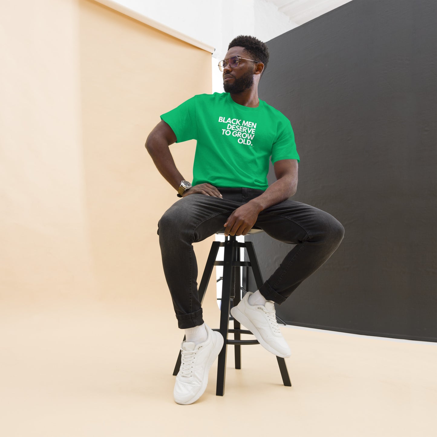 Black Men Deserve to Grow Old Men's classic tee - LeMack