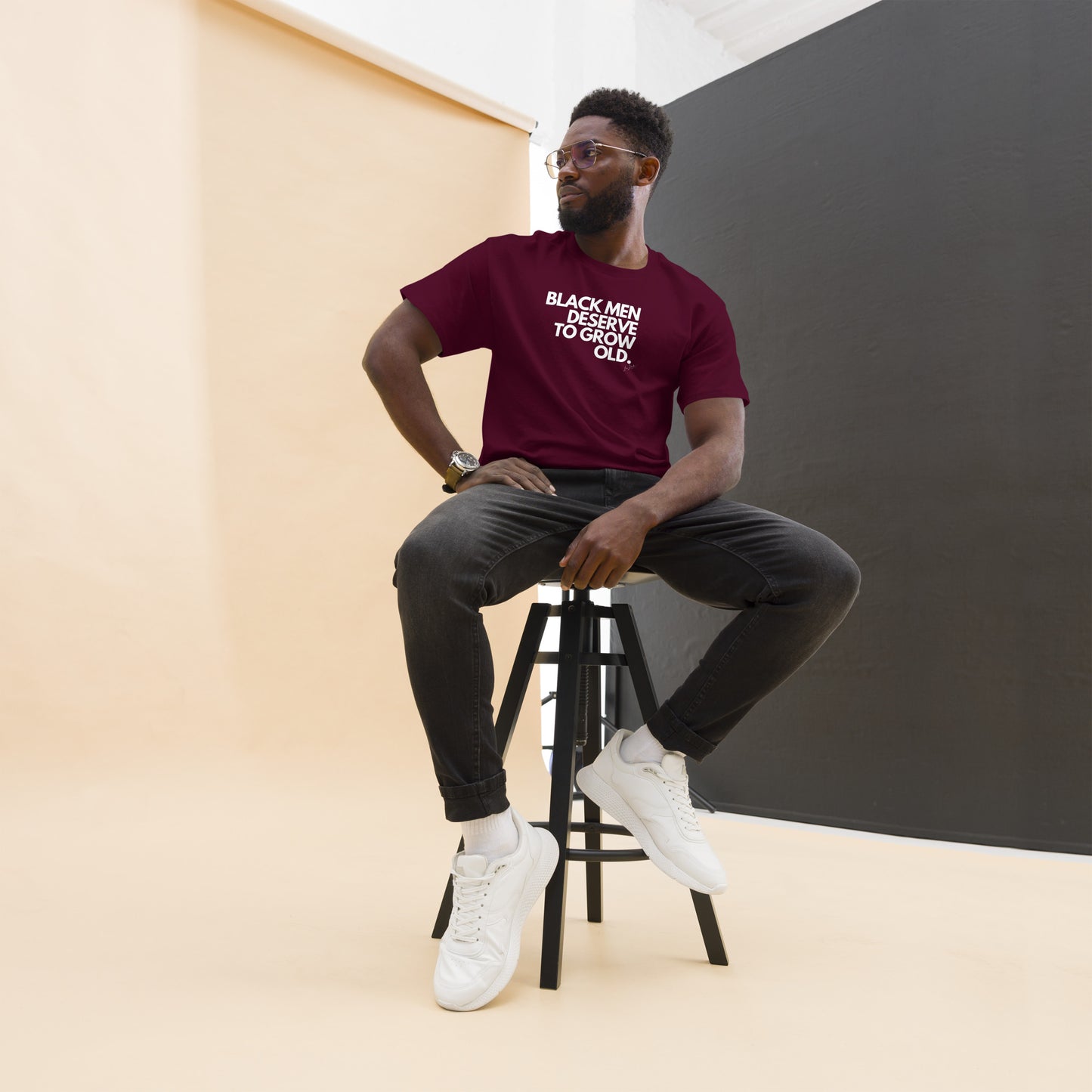 Black Men Deserve to Grow Old Men's classic tee - LeMack
