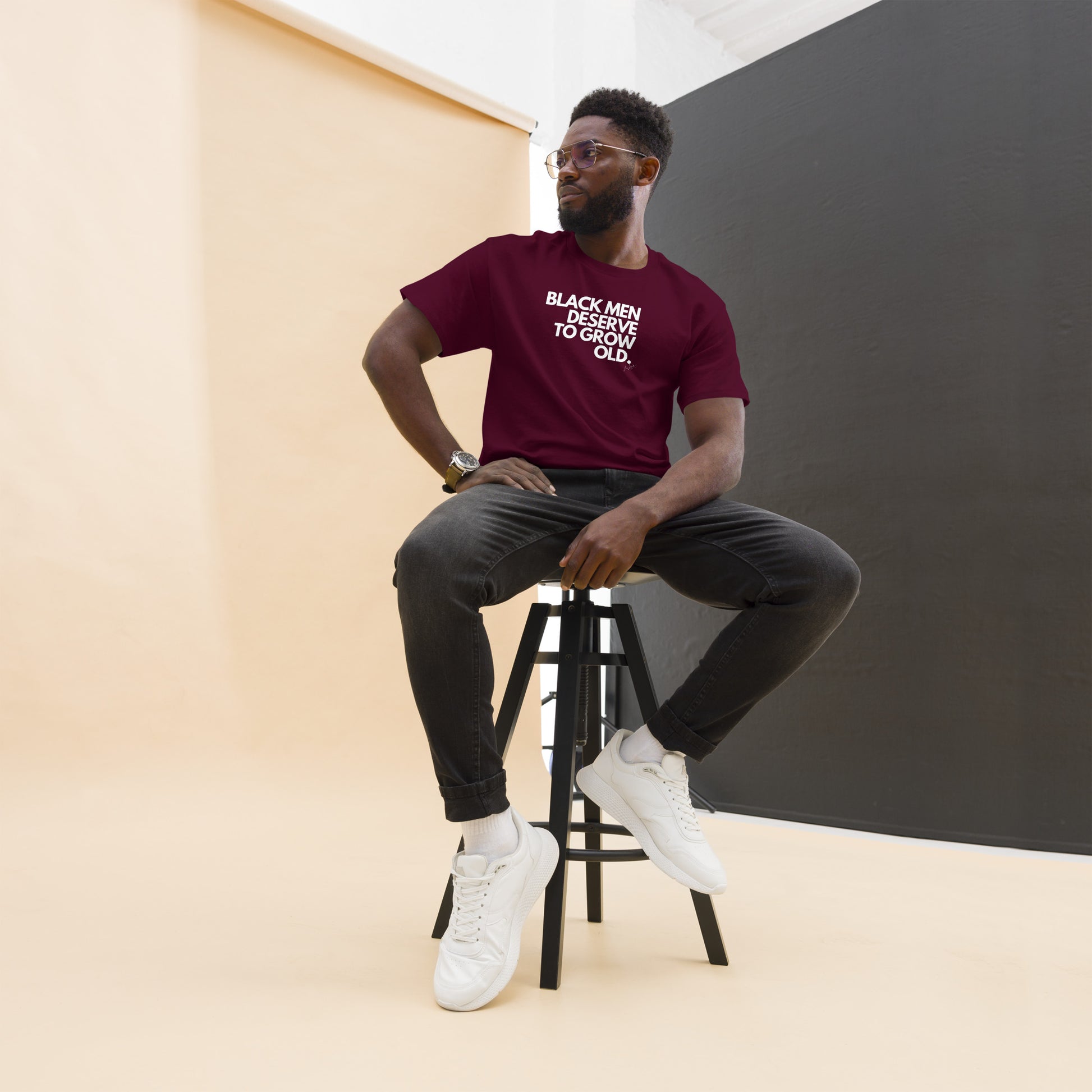 Black Men Deserve to Grow Old  Men's classic tee - LeMack