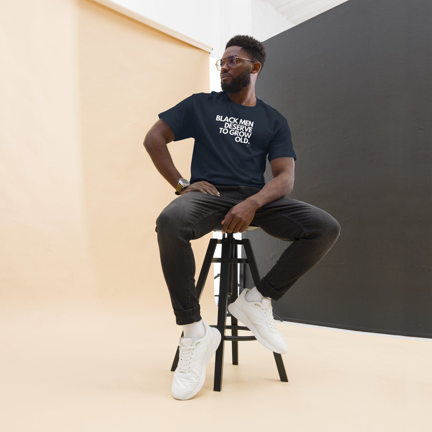 Black Men Deserve to Grow Old Men's classic tee - LeMack