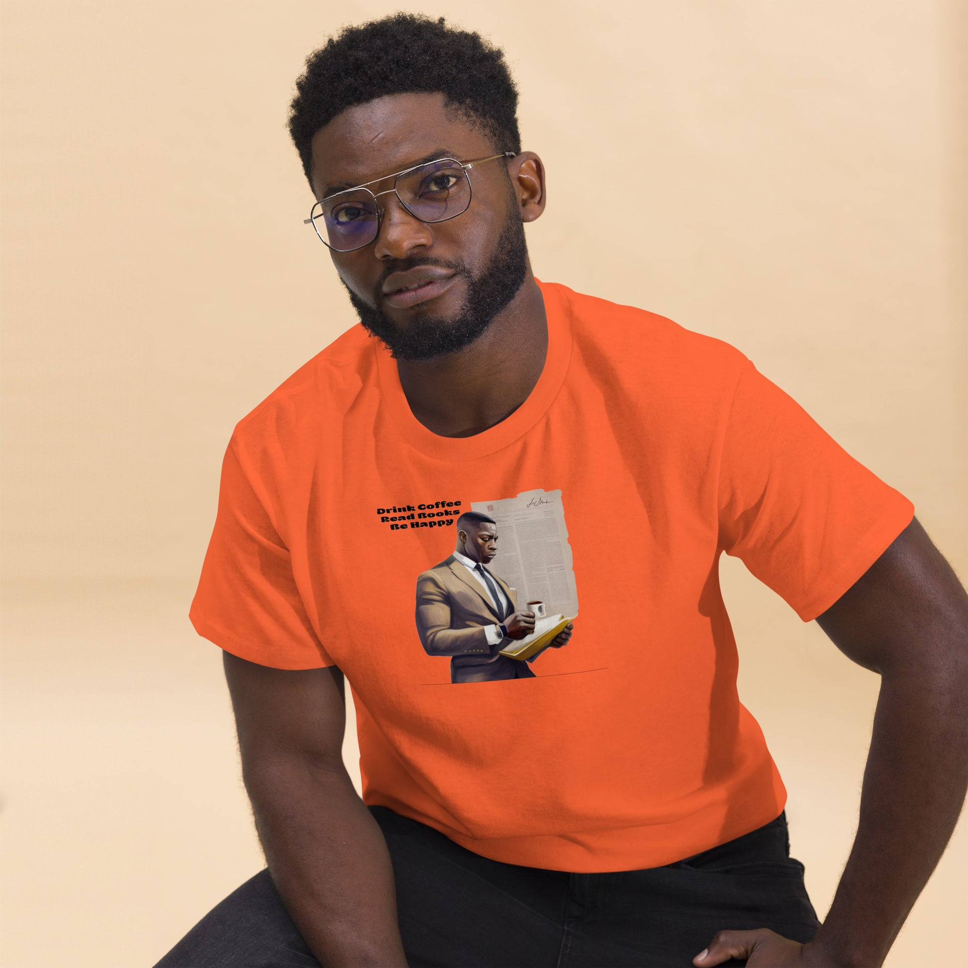 Drink Coffee Read Book Be Happy Men's classic tee - LeMack