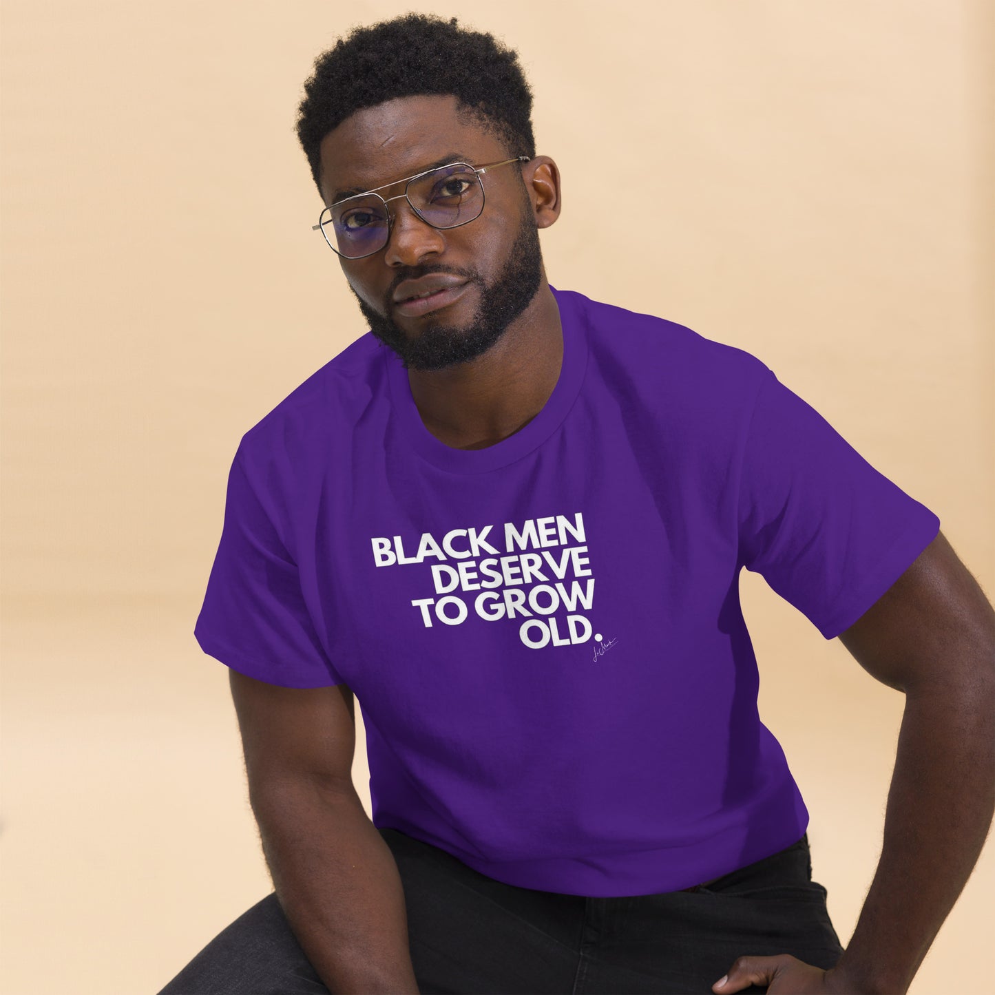 Black Men Deserve to Grow Old Men's classic tee - LeMack