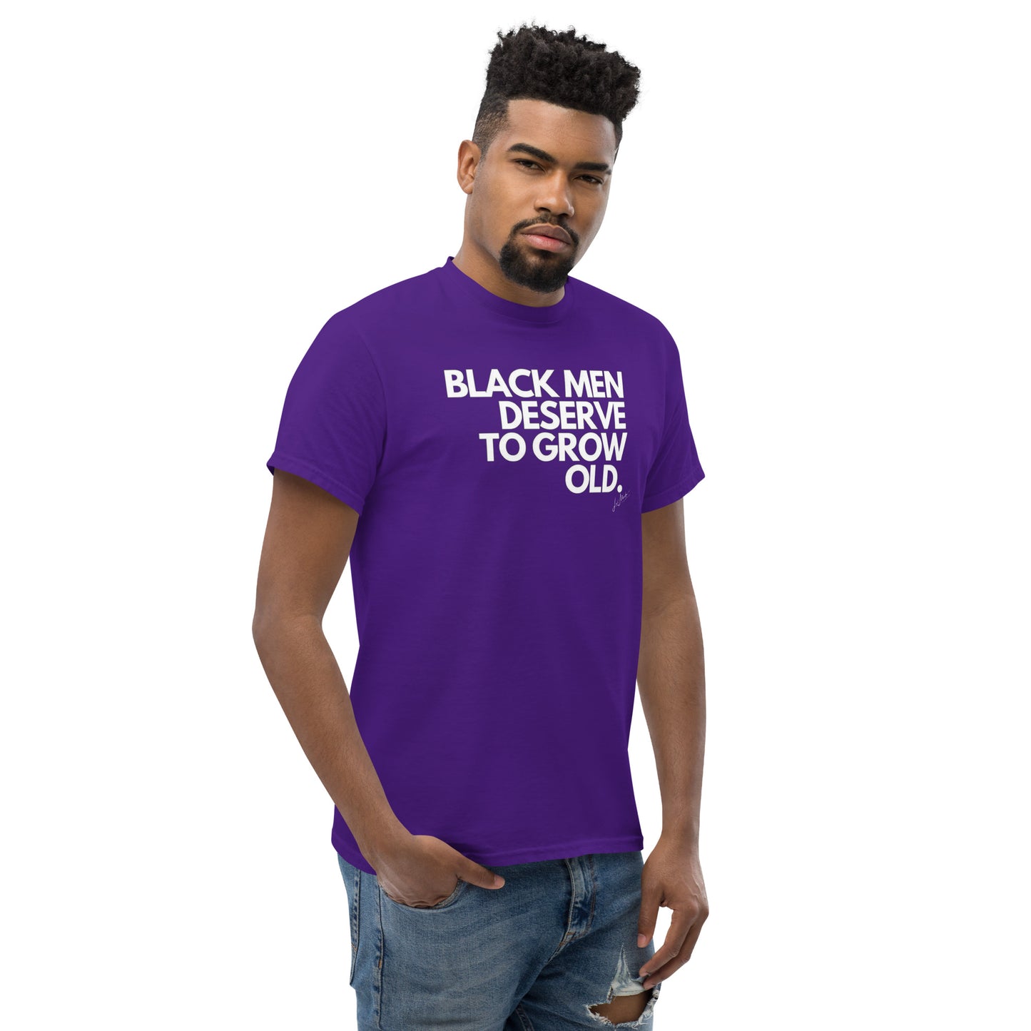Black Men Deserve to Grow Old Men's classic tee - LeMack