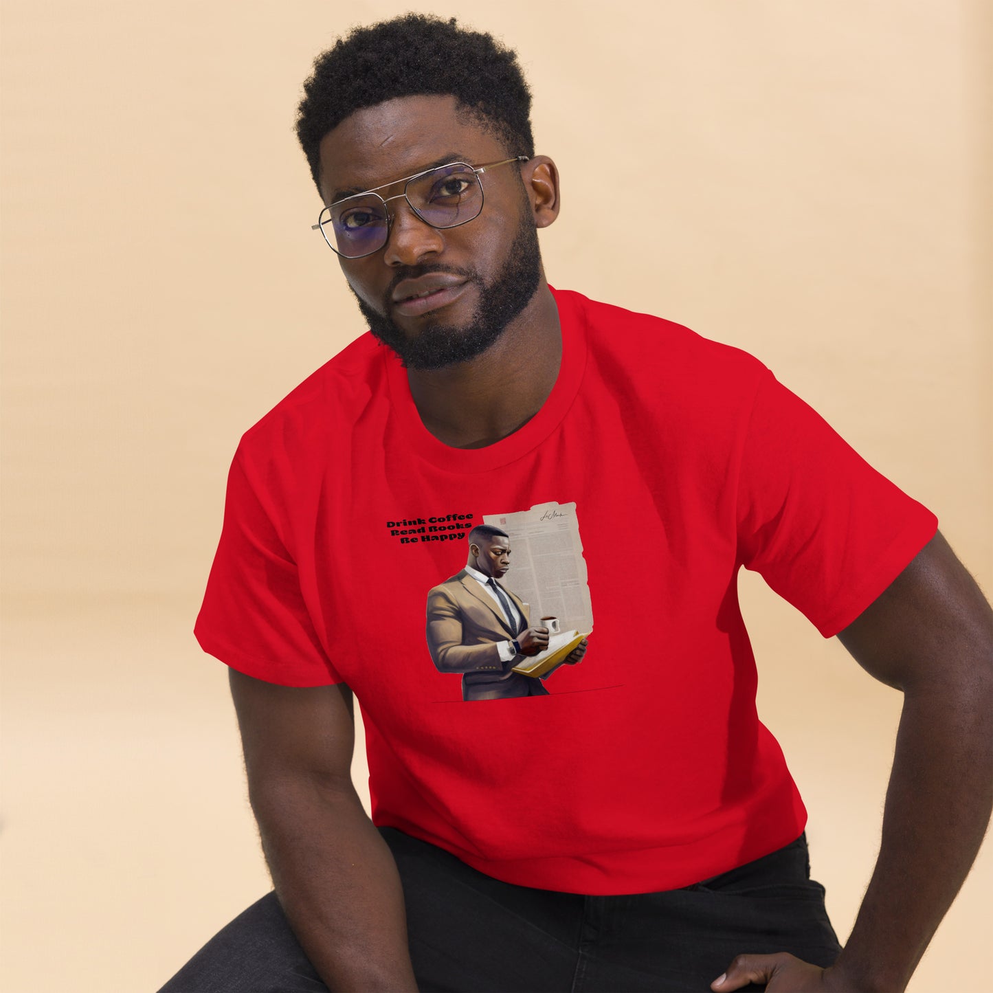 Drink Coffee Read Book Be Happy Men's classic tee - LeMack