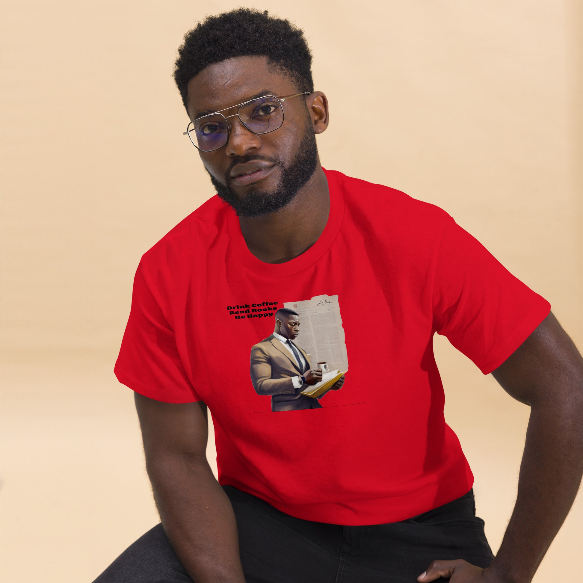 Drink Coffee Read Book Be Happy Men's classic tee - LeMack