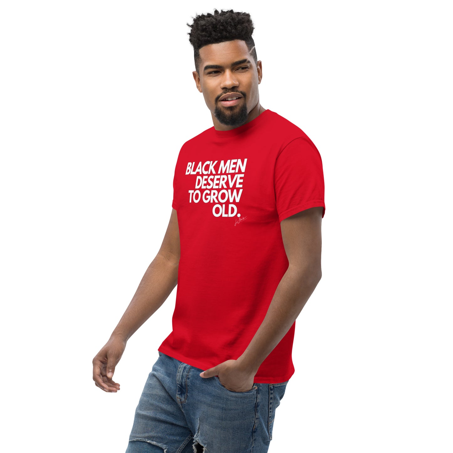 Black Men Deserve to Grow Old Men's classic tee - LeMack
