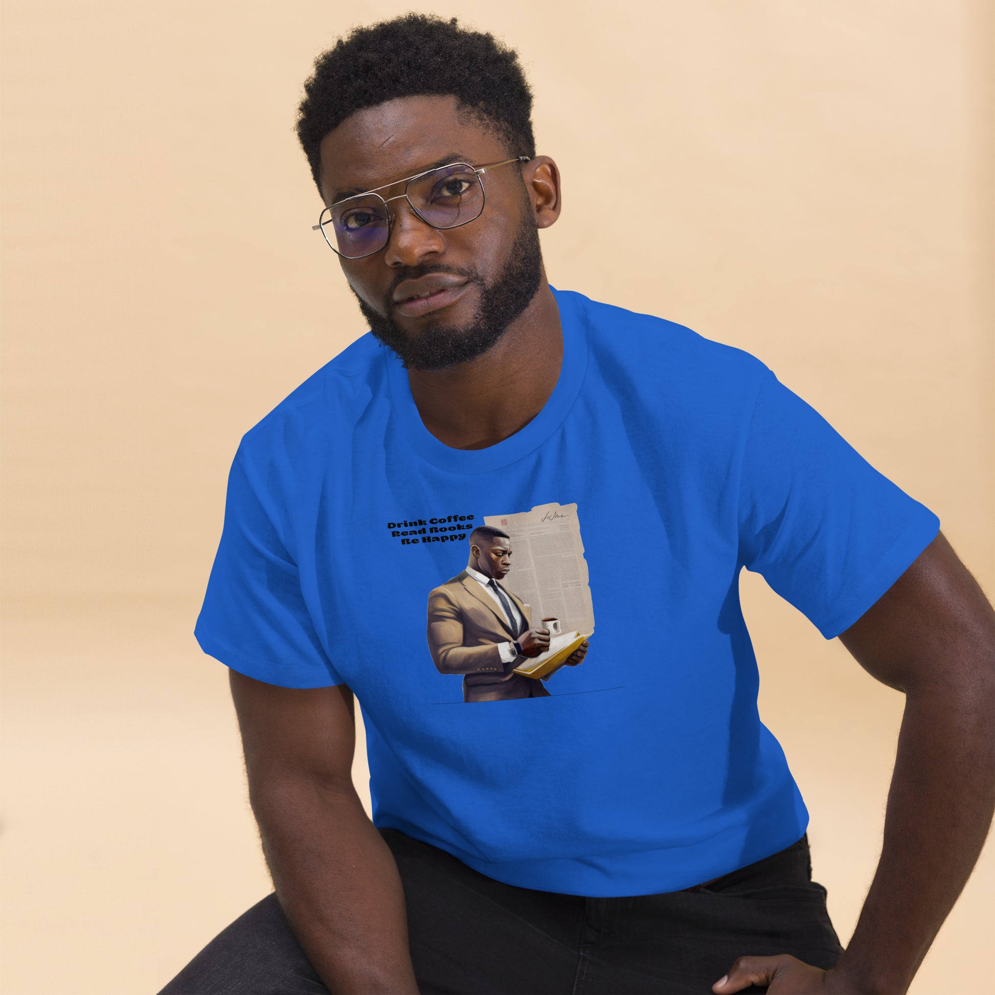 Drink Coffee Read Book Be Happy Men's classic tee - LeMack
