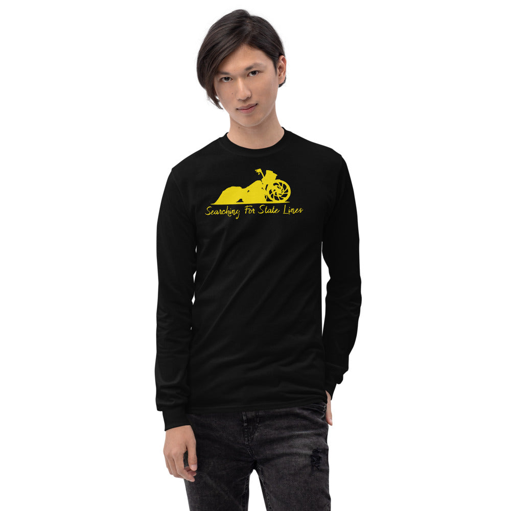 Road Glide Yellow print Men’s Long Sleeve Shirt - LeMack