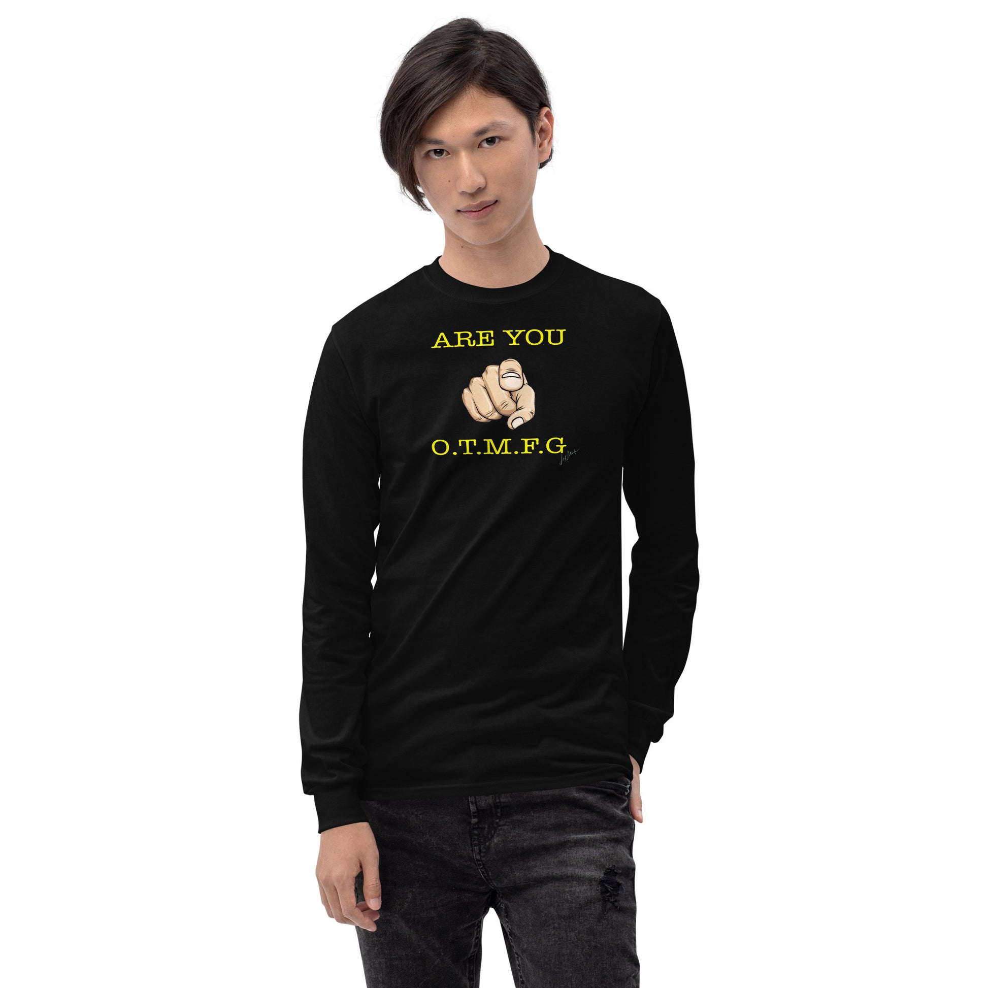 ARE YOU O.T.M.F.G Men’s Long Sleeve Shirt - LeMack