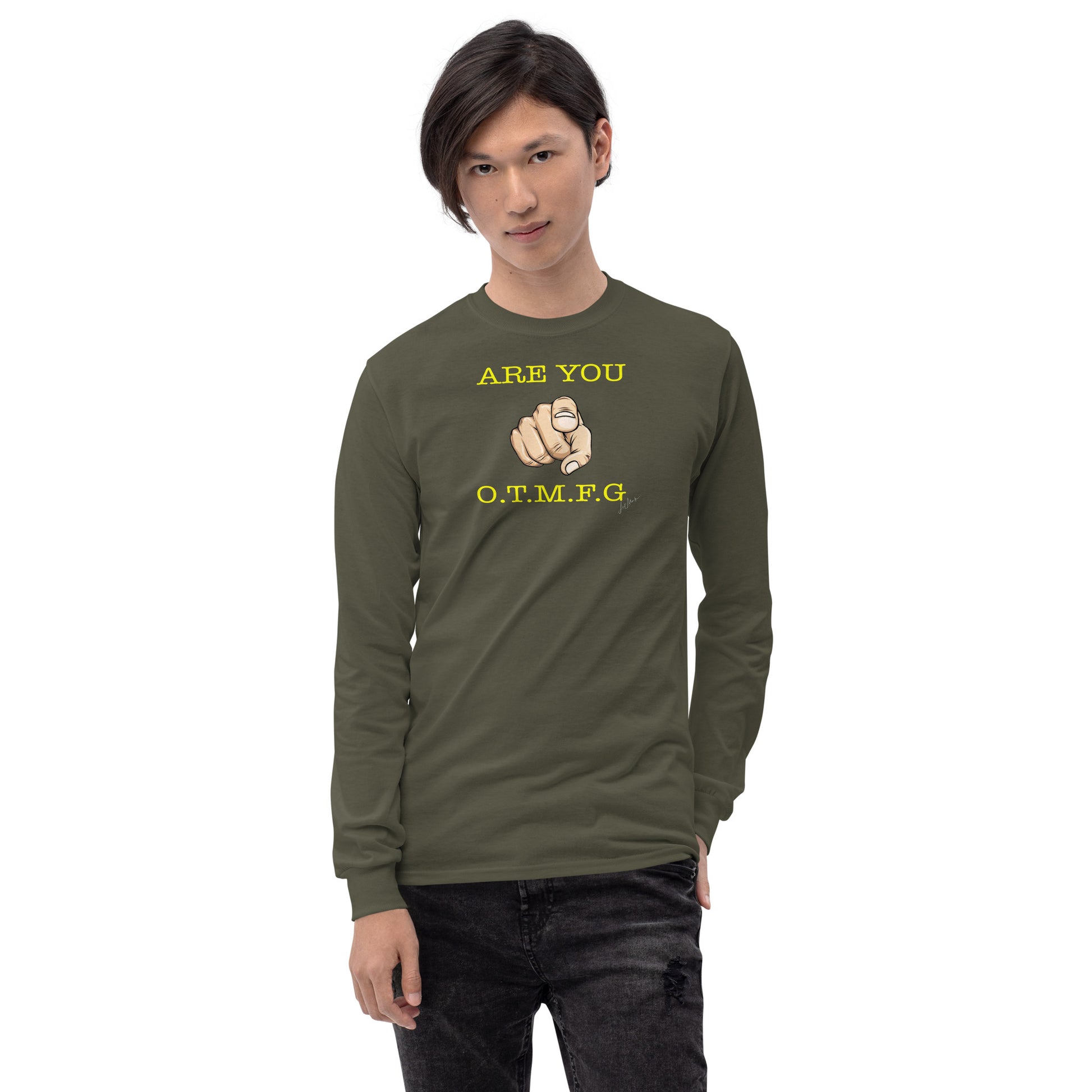 ARE YOU O.T.M.F.G Men’s Long Sleeve Shirt - LeMack