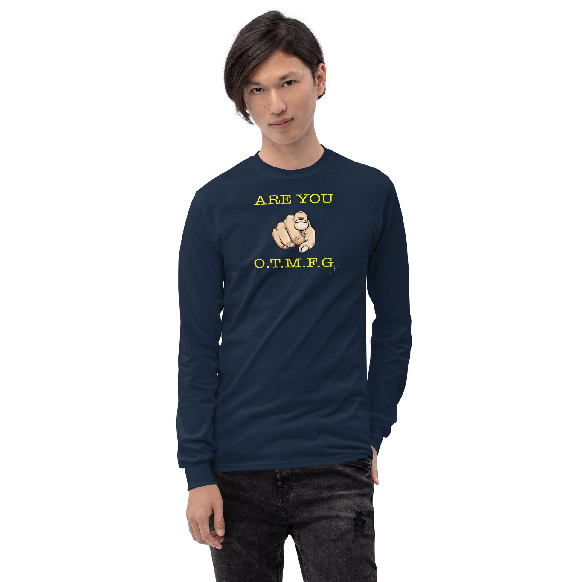 ARE YOU O.T.M.F.G Men’s Long Sleeve Shirt - LeMack