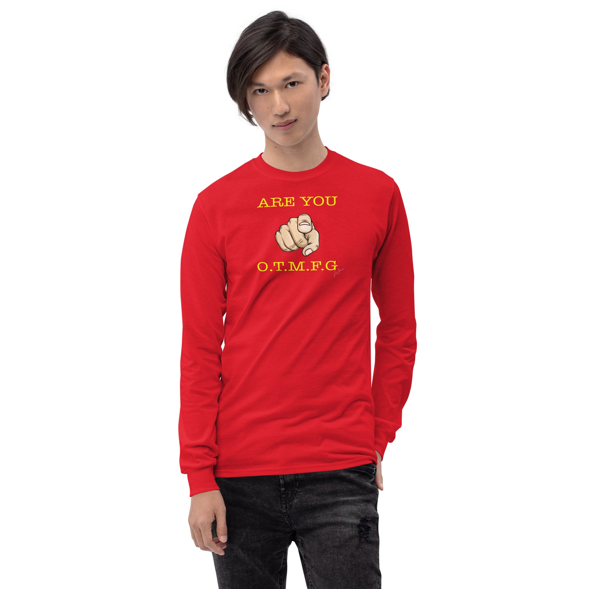 ARE YOU O.T.M.F.G Men’s Long Sleeve Shirt - LeMack