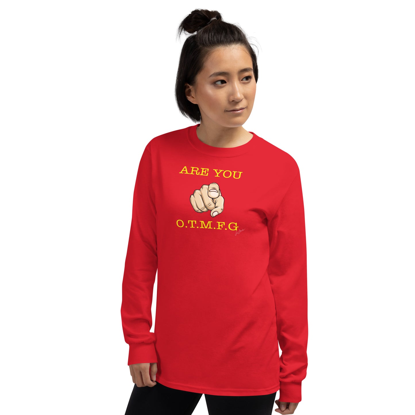 ARE YOU O.T.M.F.G Men’s Long Sleeve Shirt - LeMack