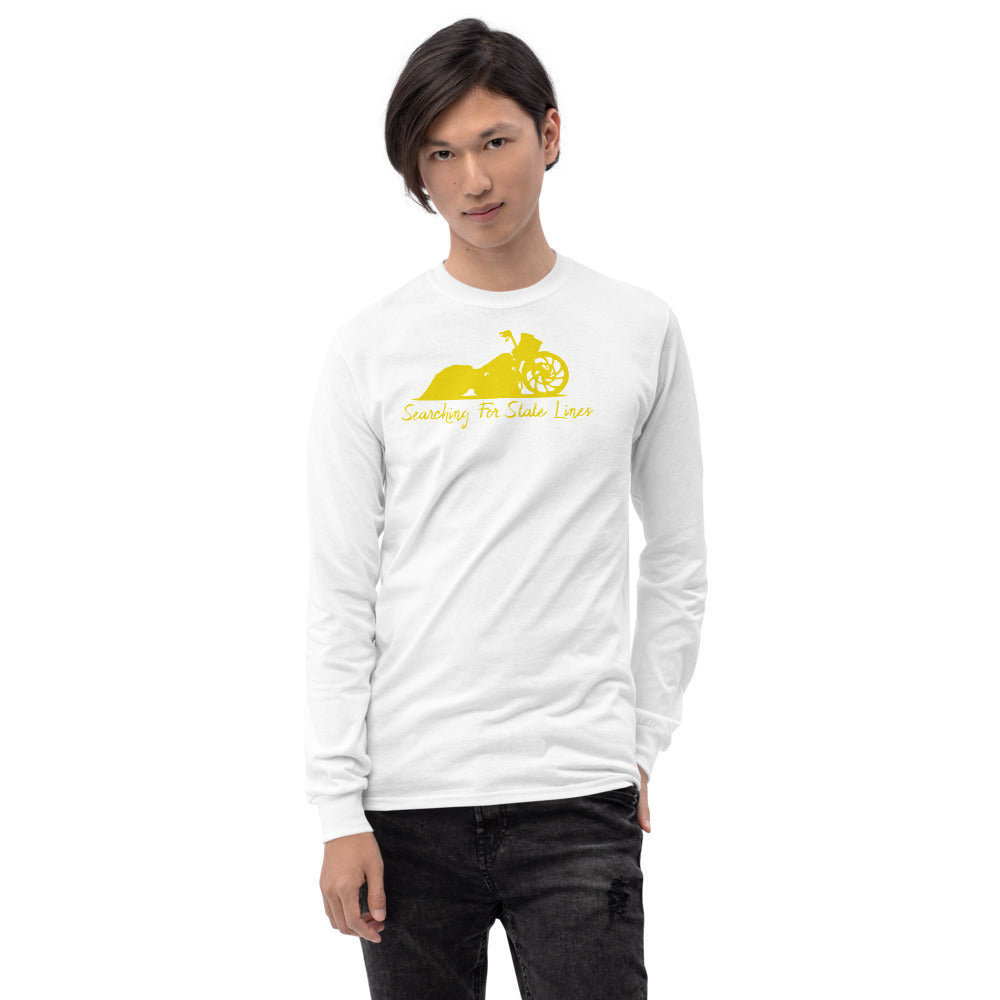 Road Glide Yellow print Men’s Long Sleeve Shirt - LeMack