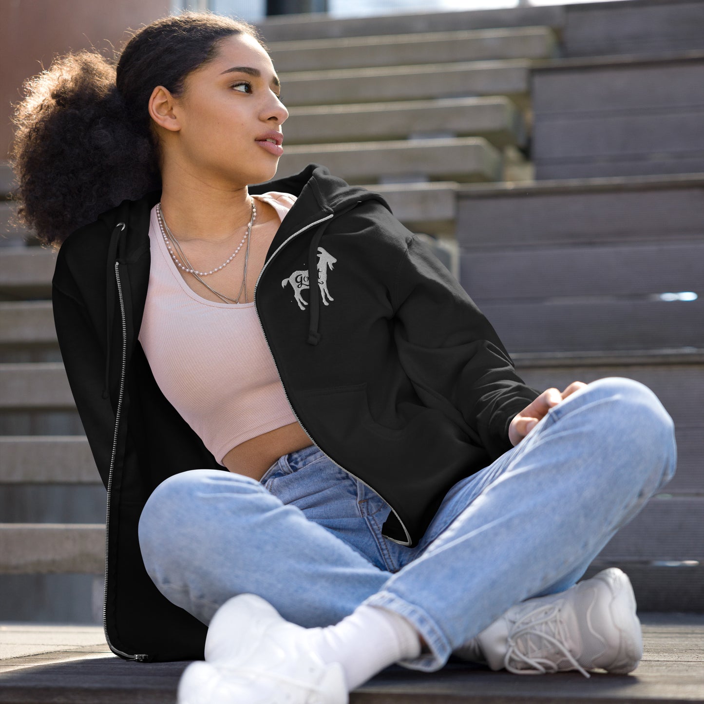 Goat Unisex fleece ZIP UP hoodie - LeMack