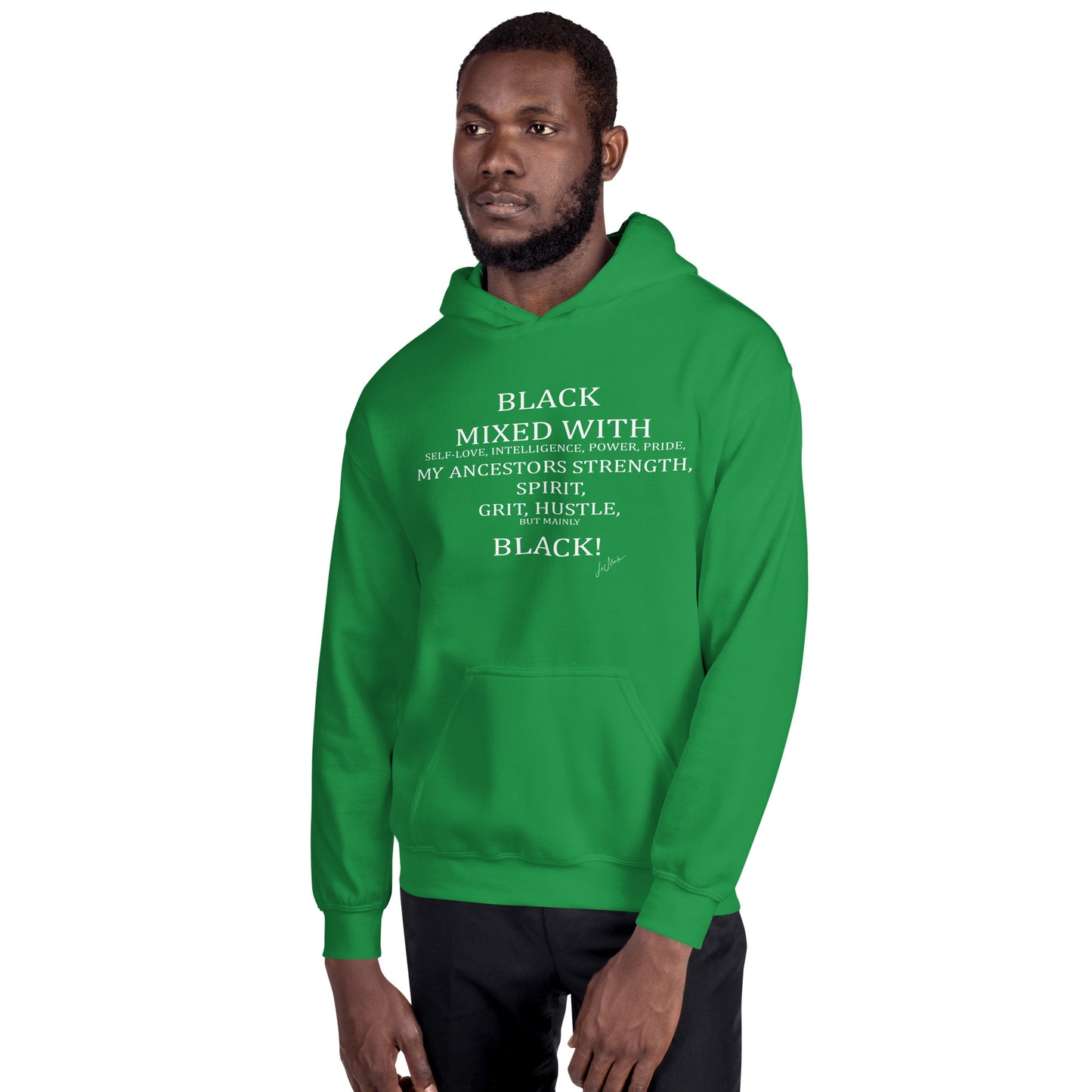 Black Mixed with Hustle Unisex Hoodie - LeMack