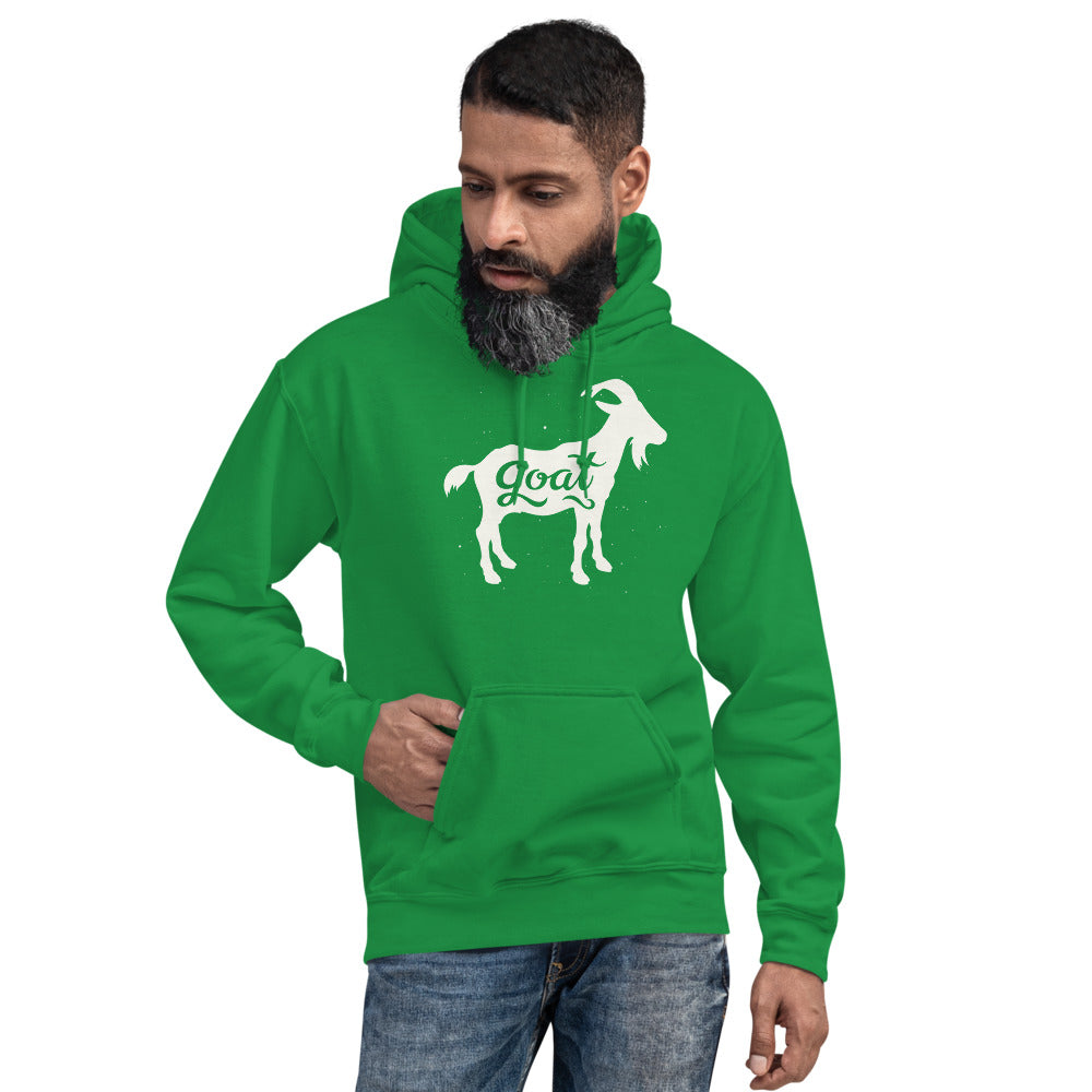 GOAT White Unisex Hoodie - LeMack