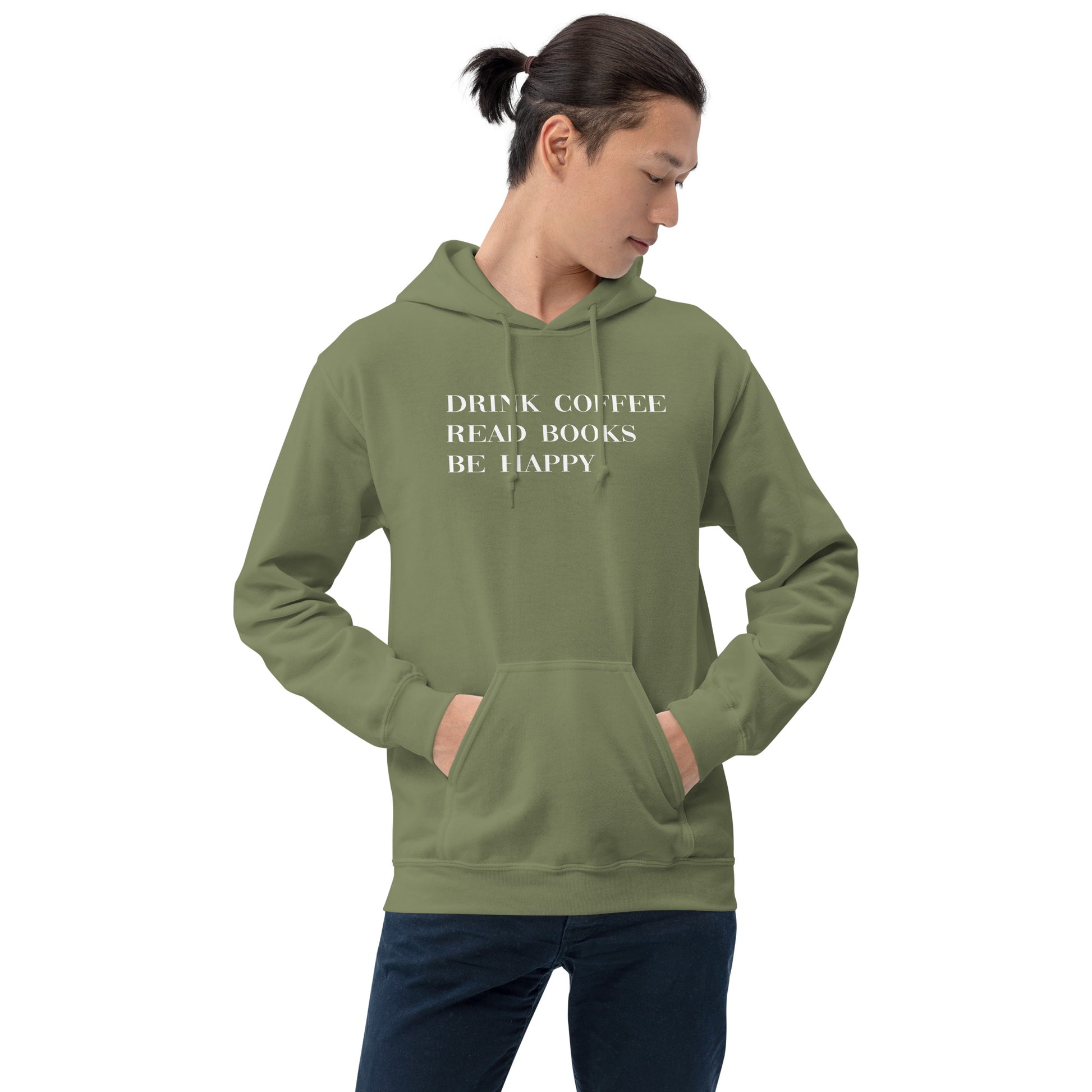 Drink Coffee Read Books Be Happy Unisex Hoodie - LeMack