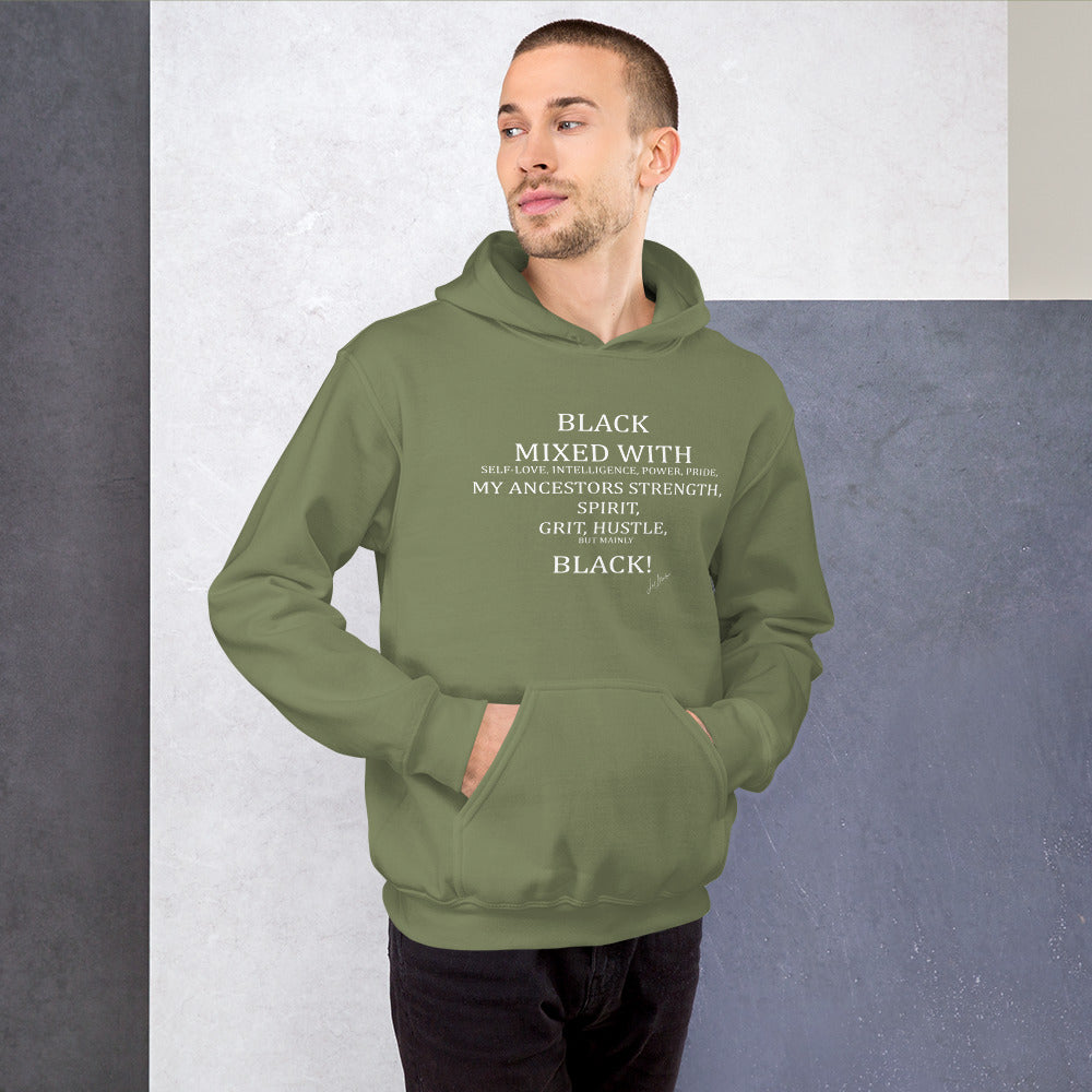 Black Mixed with Hustle Unisex Hoodie - LeMack