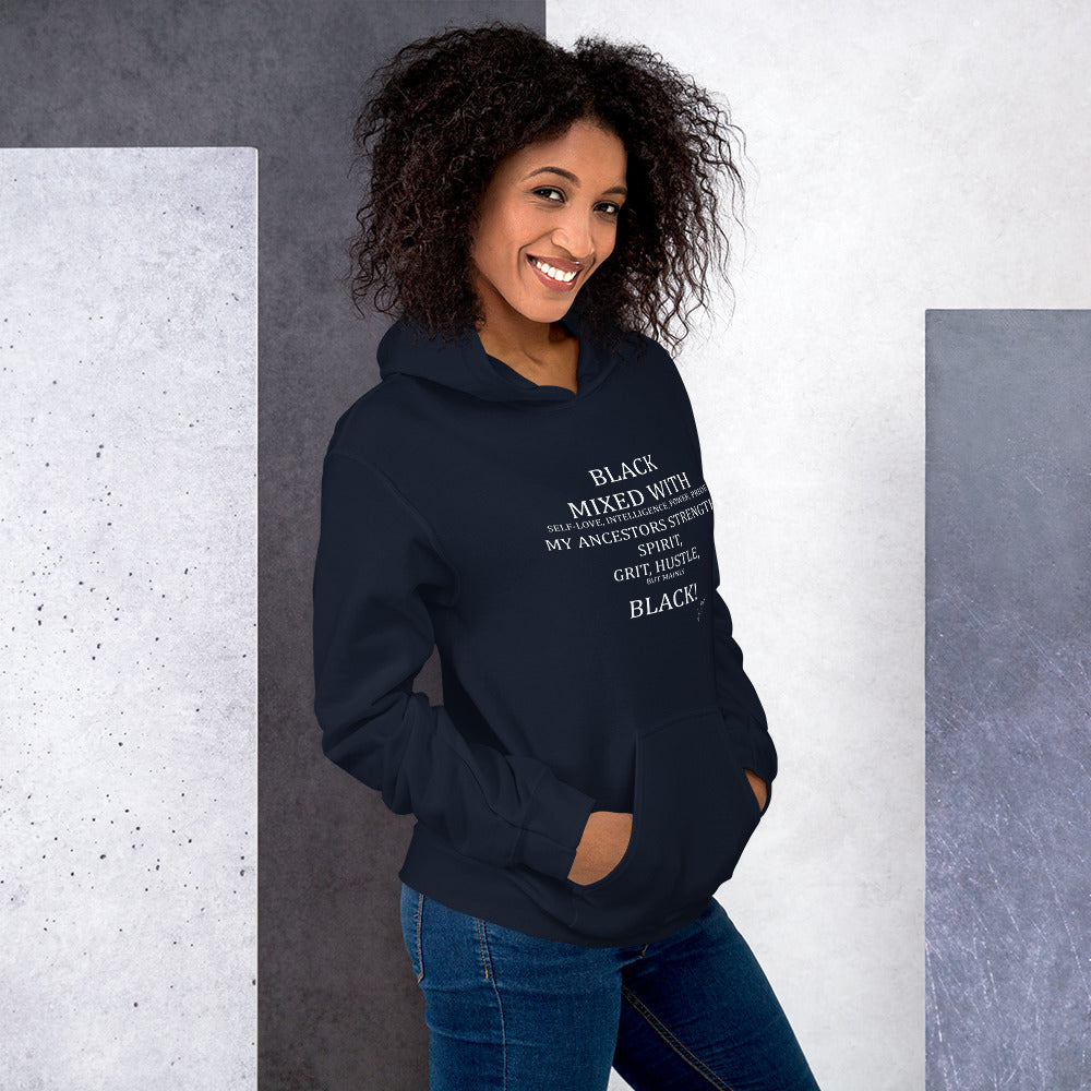 Black Mixed with Hustle Unisex Hoodie - LeMack