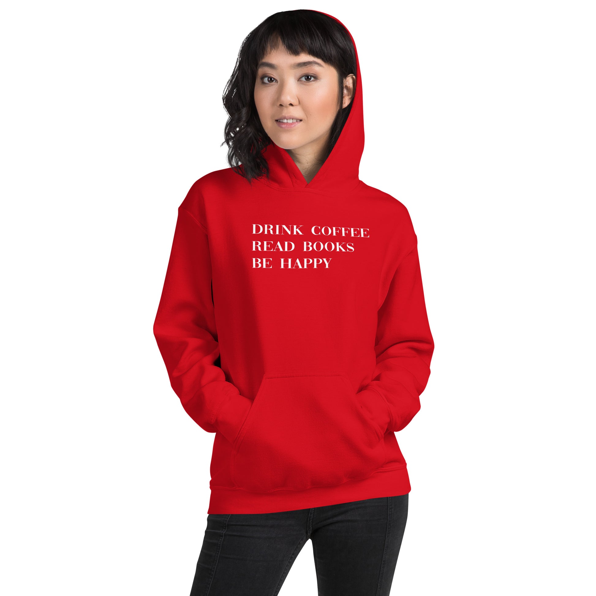 Drink Coffee Read Books Be Happy Unisex Hoodie - LeMack