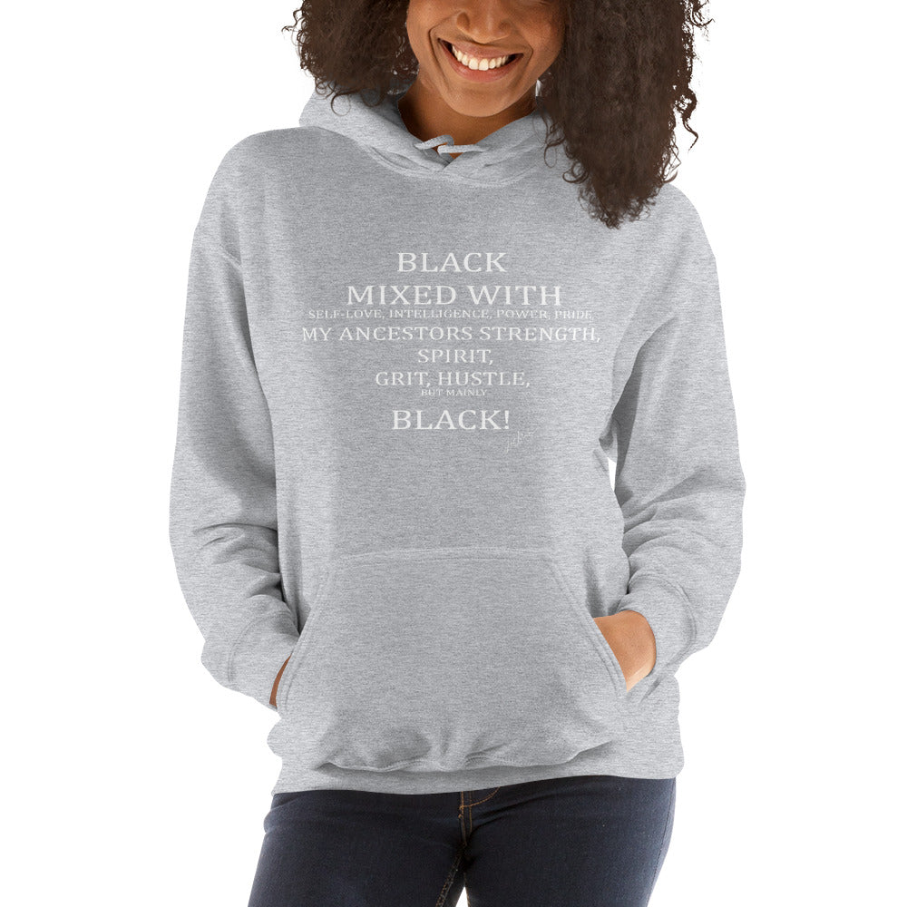 Black Mixed with Hustle Unisex Hoodie - LeMack