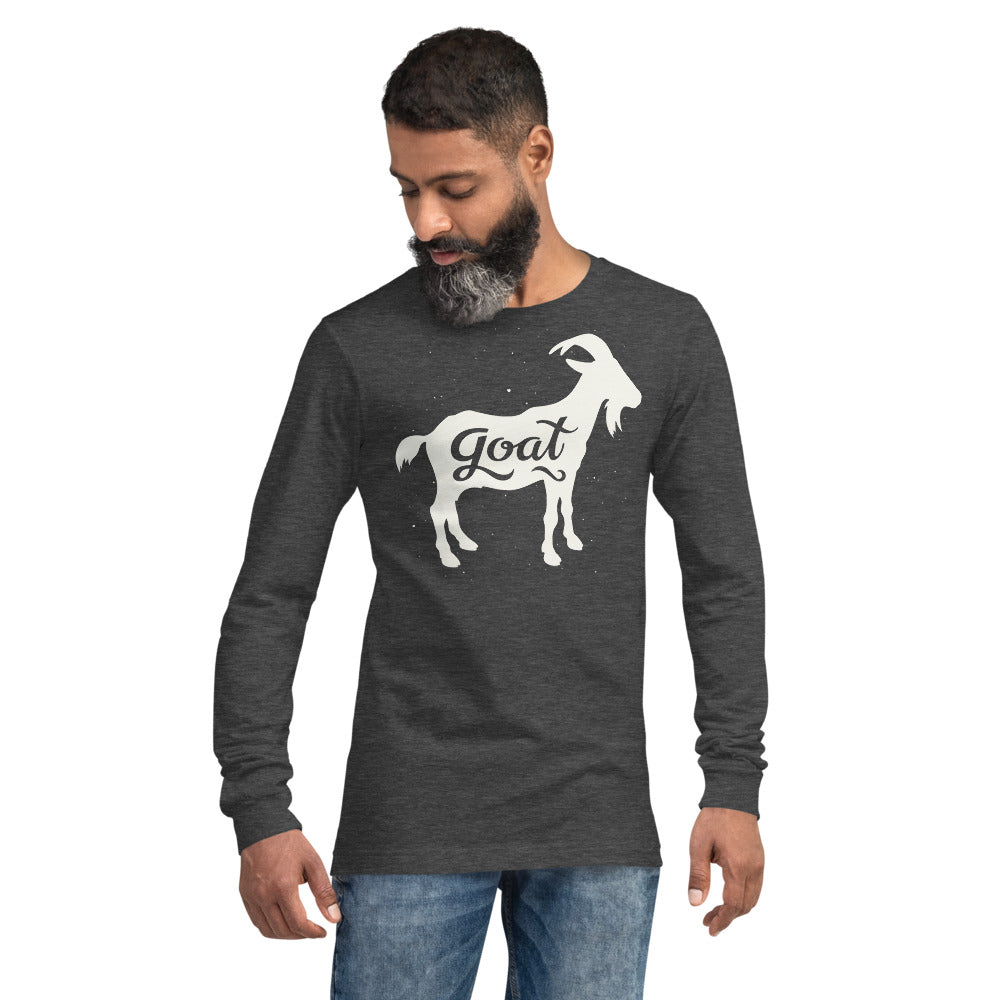 GOAT White Unisex Long Sleeve Tee - LeMack