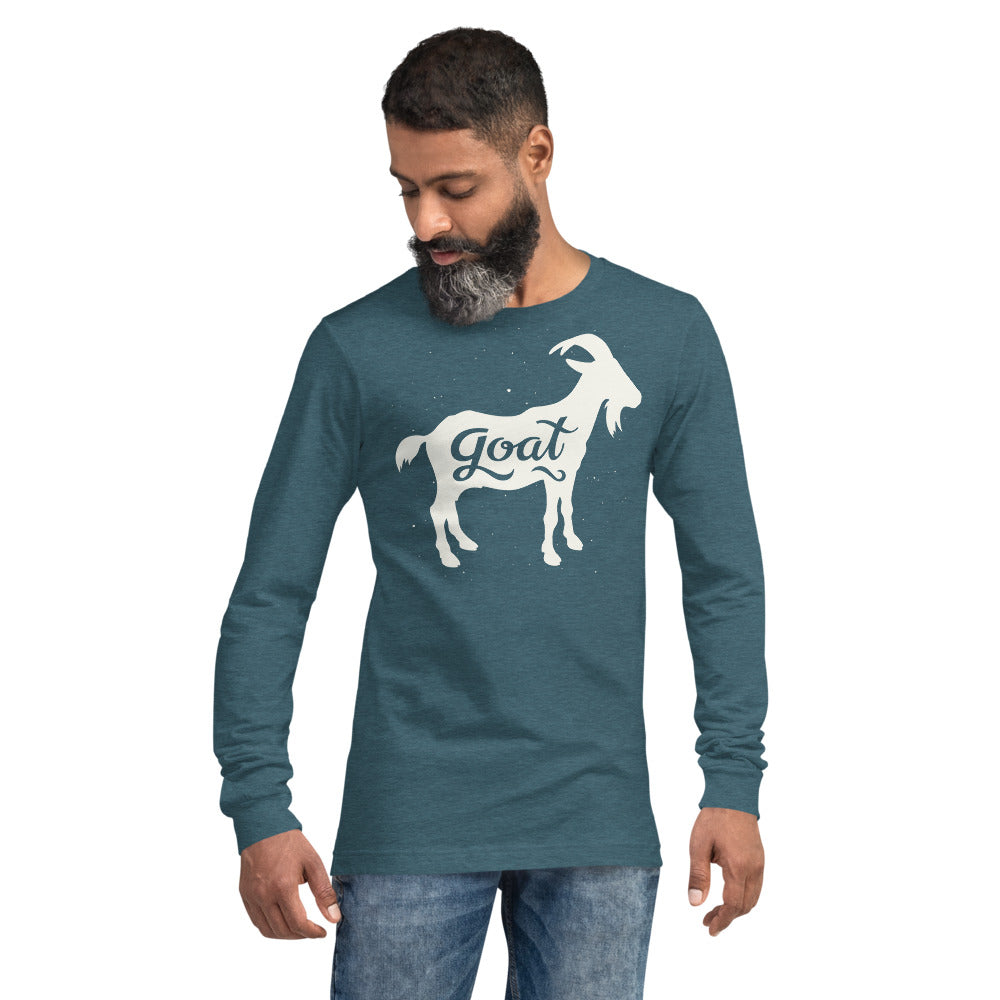 GOAT White Unisex Long Sleeve Tee - LeMack