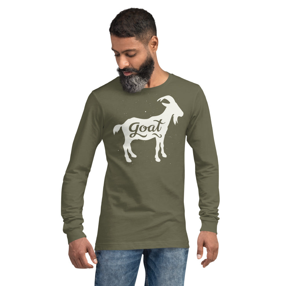 GOAT White Unisex Long Sleeve Tee - LeMack