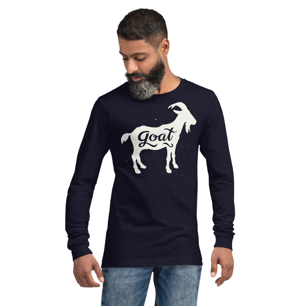GOAT White Unisex Long Sleeve Tee - LeMack
