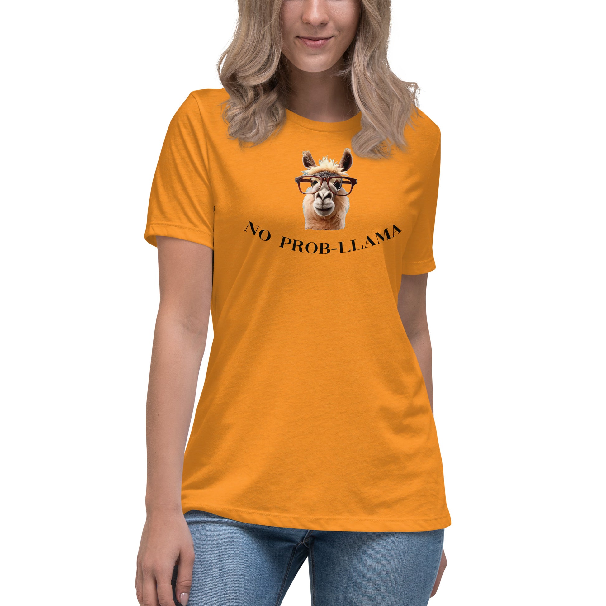 NO Prob LLAMA Women's Relaxed T-Shirt - LeMack