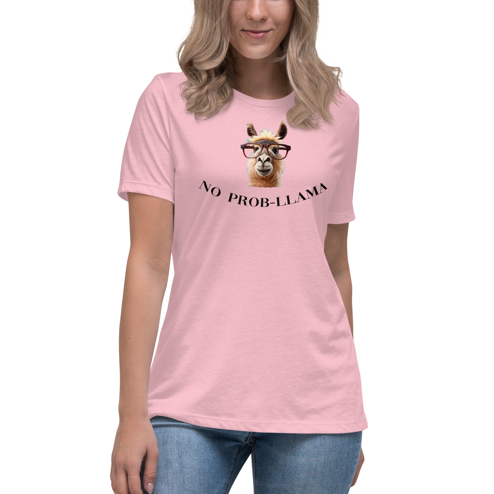 NO Prob LLAMA Women's Relaxed T-Shirt - LeMack