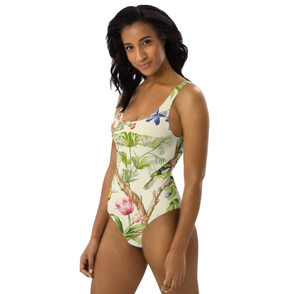 One-Piece Birds Swimsuit