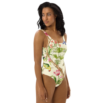 One-Piece Birds Swimsuit